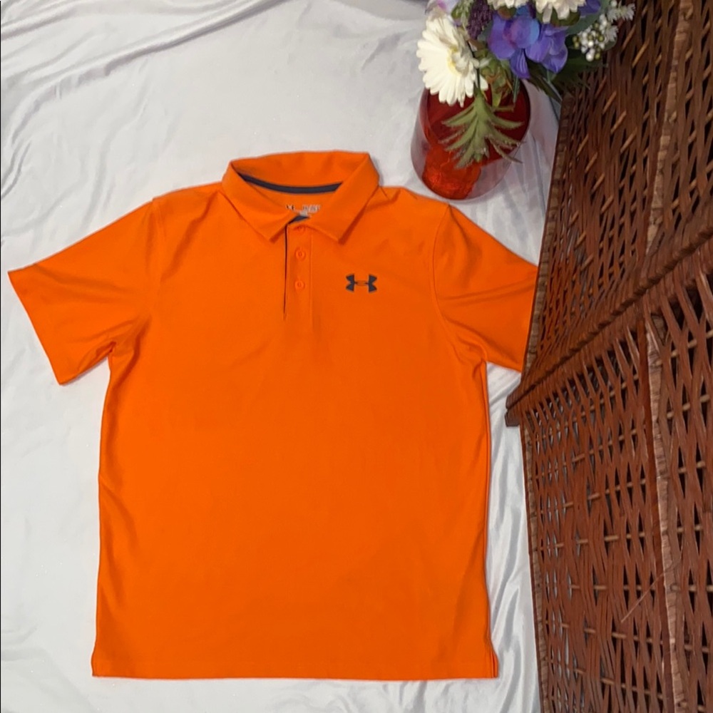Under Armour Blue and Orange Performance Polo